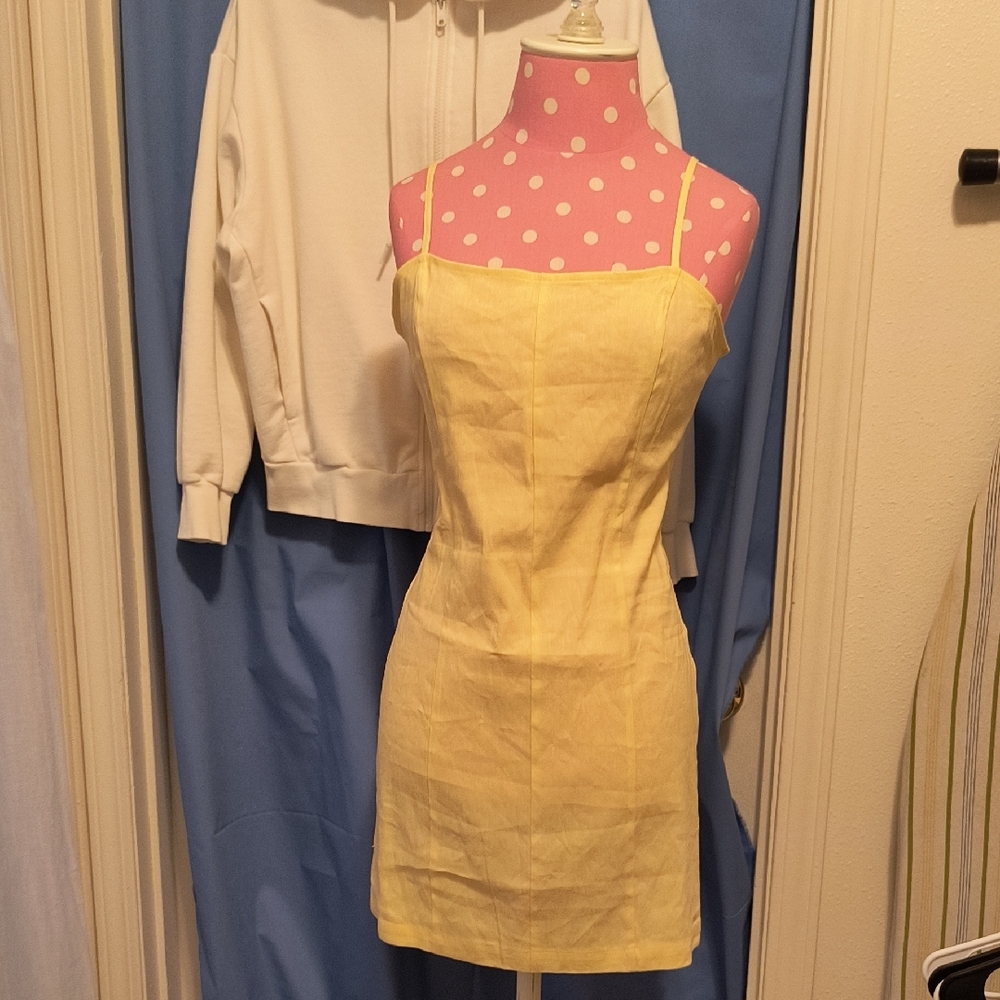 Yellow Spaghetti Strap Dress